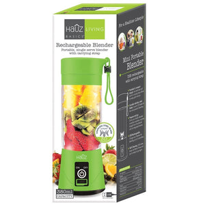 Hauz - Mélangeur Personnel Portable, Capacité de 380 mL, Reachargeable par USB, Vert - Simple Boutique