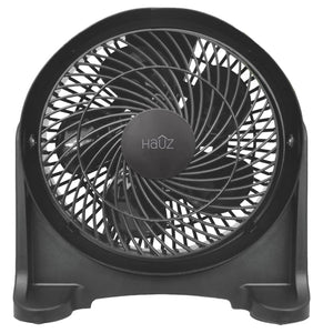 Hauz - Ventilateur Turbo Électrique à Grande Vitesse, Diamètre de 8", Noir - Simple Boutique