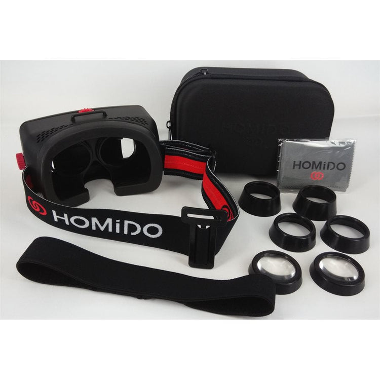 Homido - Casque de Réalité Virtuelle pour Téléphone Intelligent V1.2 avec Boitier de Transport - Simple Boutique