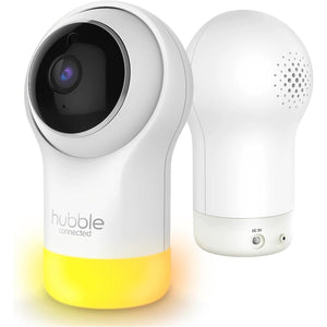Hubble - Moniteur pour Bébé HD Intelligent Nursery Pal Glow avec Veilleuse, Blanc - Simple Boutique