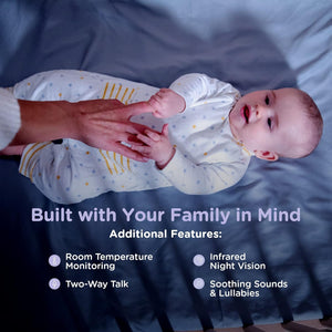 Hubble - Moniteur pour Bébé HD Intelligent Nursery Pal Glow avec Veilleuse, Blanc - Simple Boutique