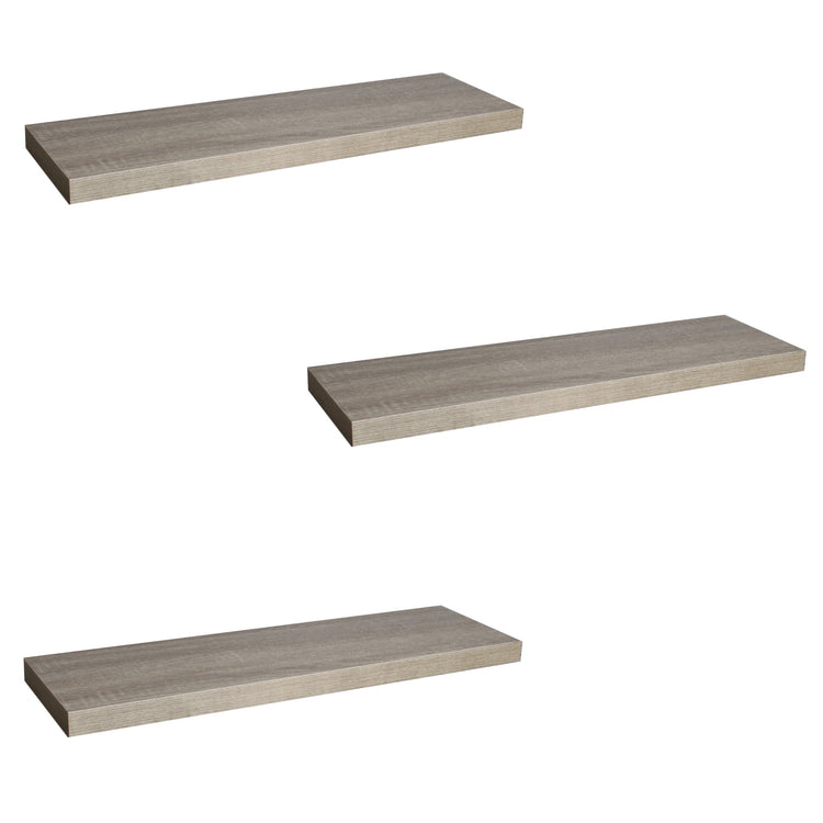 ITY International - Ensemble de 3 Tablette Flottante Mural, 31.5" x 9.25" x 1.5", Gris Taupe - Simple Boutique
