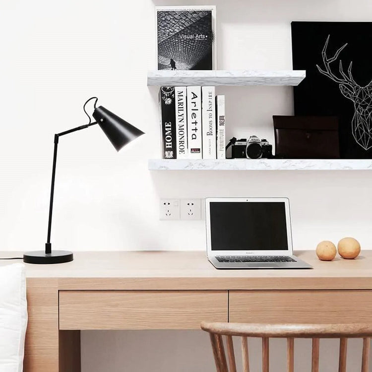 ITY International - Ensemble de 3 Tablette Flottante Mural, 31.5" x 9.25" x 1.5", Marbre Blanc - Simple Boutique