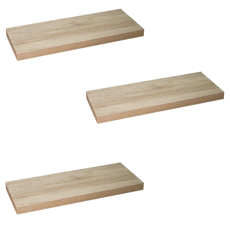 ITY International - Ensemble de 3 Tablette Flottante Mural, 31.5" x 9.25" x 1.5", Naturel - Simple Boutique