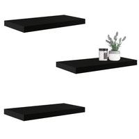 ITY International - Ensemble de 3 Tablette Flottante Mural, 31.5" x 9.25" x 1.5", Noir - Simple Boutique