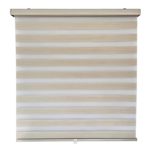 ITY Olivia Stone - Store de Fenêtre à Toile Alternée 55" X 84" Sans Cordon Beige - Simple Boutique