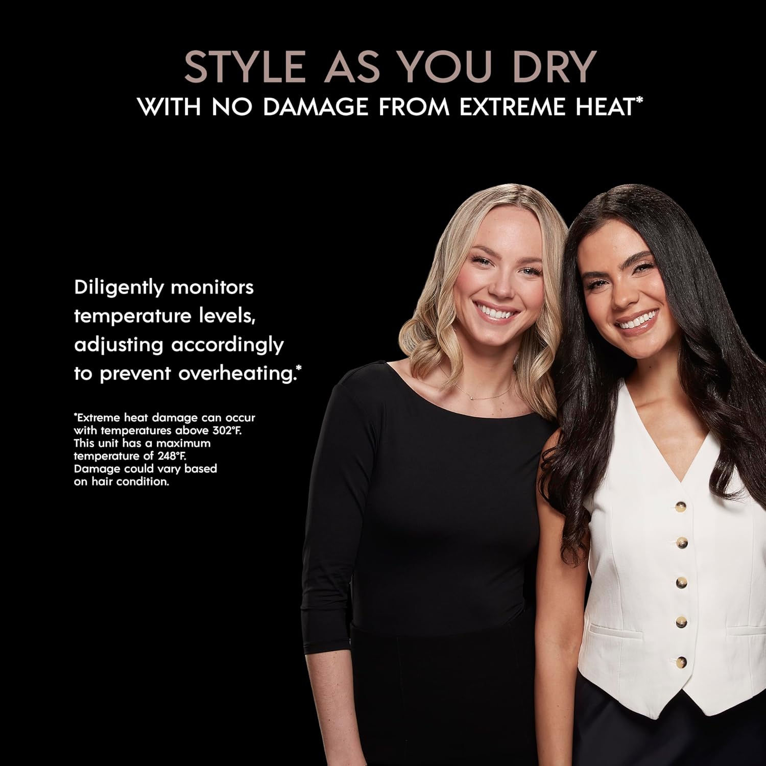 InfinitiPRO - Baguette de Coiffage/Brosse à Air Chaud avec Accessoires, 1200 Watts, Bleu - Simple Boutique