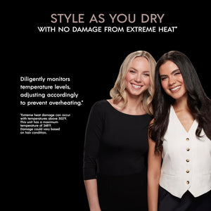 InfinitiPRO - Baguette de Coiffage/Brosse à Air Chaud avec Accessoires, 1200 Watts, Bleu - Simple Boutique