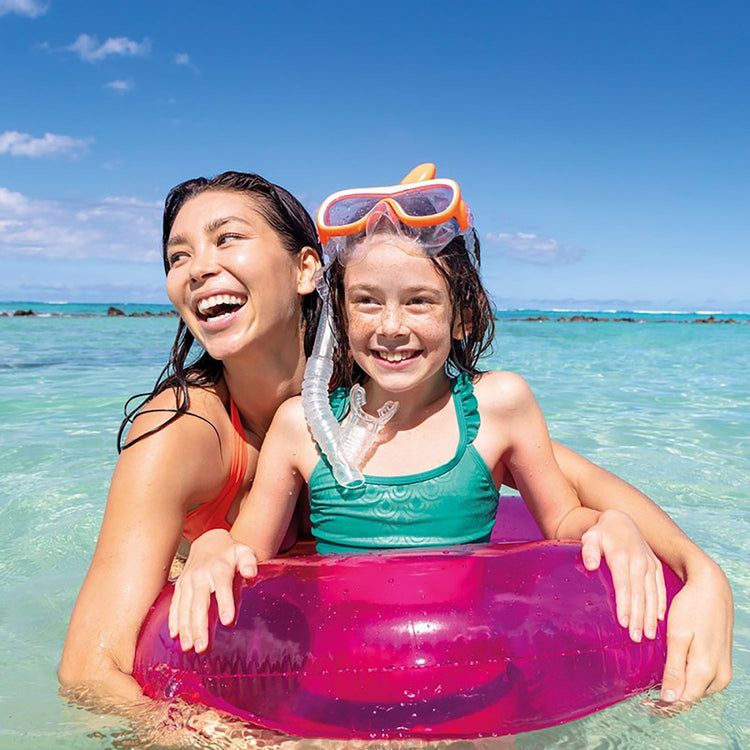 Intex - Ensemble de Plongée Wave Rider, Masque et Tuba, Orange - Simple Boutique