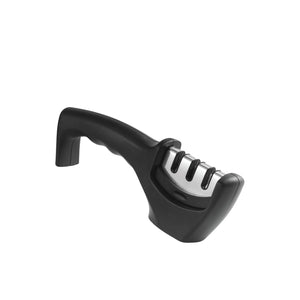 JS Gourmet - Aiguiseur de Couteaux à 3 Fentes, Répare, Restaure et Polit, Noir - Simple Boutique