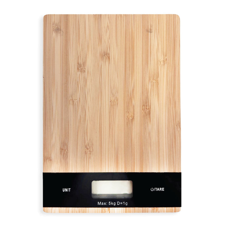 JS Gourmet - Balance de Cuisine Numérique avec Écran ACL, Fait en Bambou - Simple Boutique