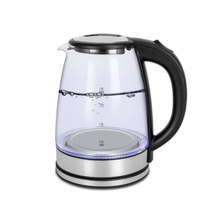 JS Gourmet - Bouilloire Électrique en Verre avec Lumière LED, Capacité de 1.8 Litre, 1100 Watts - Simple Boutique