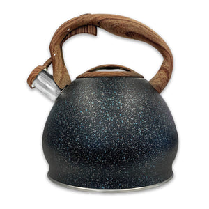 JS Gourmet - Bouilloire Sifflante en Acier Inoxydable, Capacité de 3 Litres, Noir - Simple Boutique