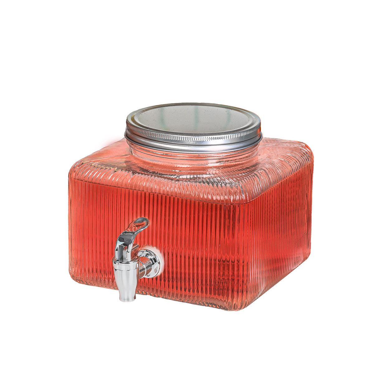 JS Gourmet - Distributeur de Boisson en Verre avec Robinet pour Réfrigérateur, Capacité de 3.7 Litres - Simple Boutique