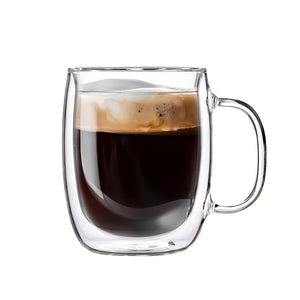 JS Gourmet - Ensemble de 2 Tasses en Verre à Double Paroi, Capacité de 250ml - Simple Boutique