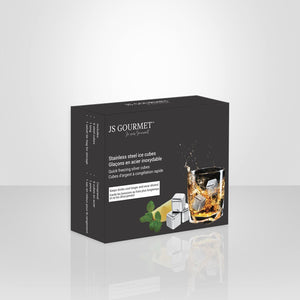 JS Gourmet - Ensemble de 6 Glaçons en Acier Inoxydable, Congélation Rapide - Simple Boutique