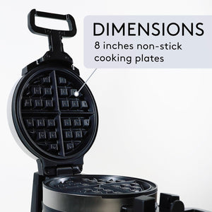 JS Gourmet - Gaufrier Belge Double, Rotation à 180°, Surface Antiadhésive, Acier Inoxydable - Simple Boutique
