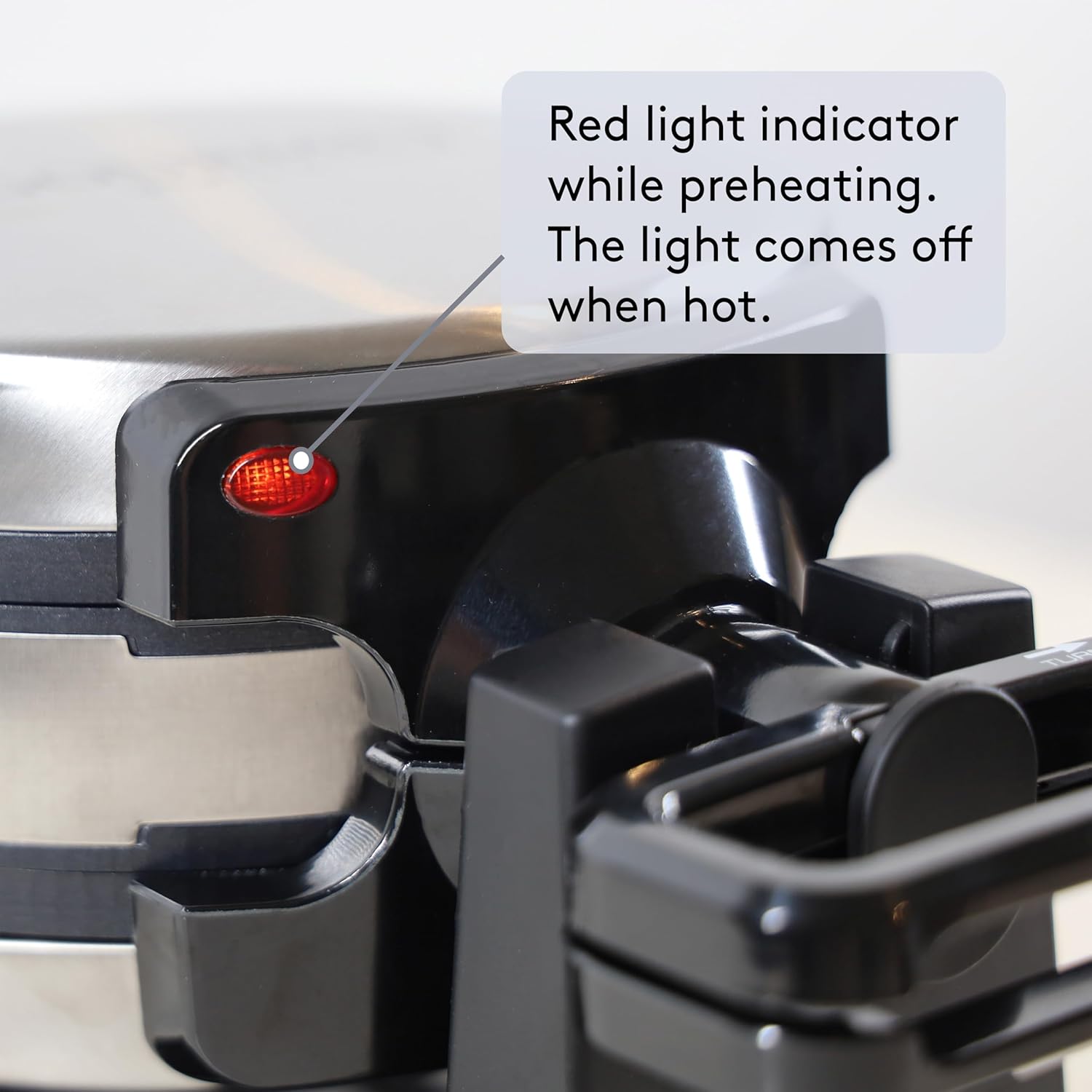 JS Gourmet - Gaufrier Belge Double, Rotation à 180°, Surface Antiadhésive, Acier Inoxydable - Simple Boutique