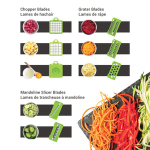 JS Gourmet - Hachoir Manuel Multi-Fonction 16 en 1, Vert - Simple Boutique
