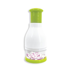 JS Gourmet - Hachoir Manuel avec Lame en Acier Inoxydable, Vert - Simple Boutique