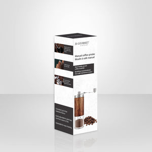JS Gourmet - Moulin à Café Manuel Avec Réglages Ajustables, Brun - Simple Boutique