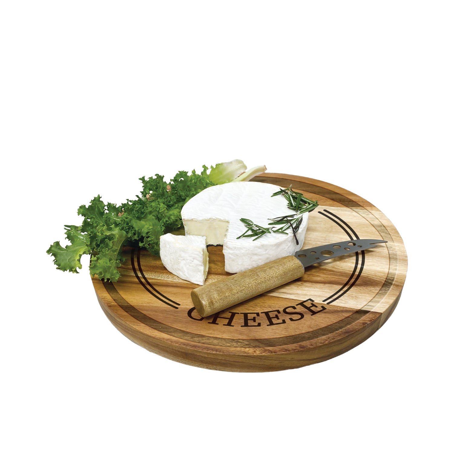JS Gourmet - Planche de Service en Bois d'acacia avec Couteau à Fromage - Simple Boutique