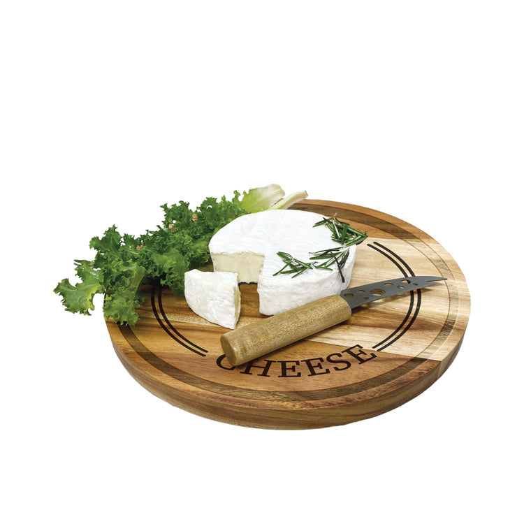 JS Gourmet - Planche de Service en Bois d'acacia avec Couteau à Fromage - Simple Boutique