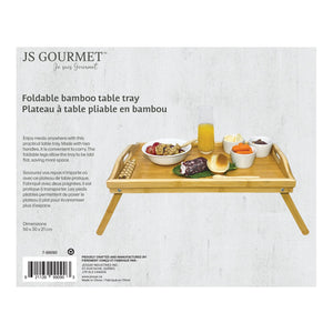 JS Gourmet - Plateau à Déjeuner/Repas Pliable, Fabriqué en Bambou - Simple Boutique