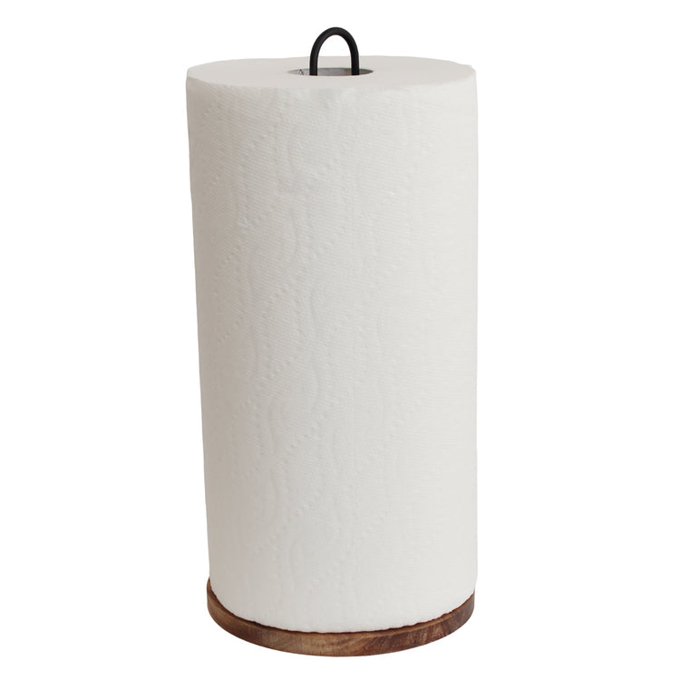 JS Gourmet - Porte Essuie-Tout en Métal et en Bois - Simple Boutique