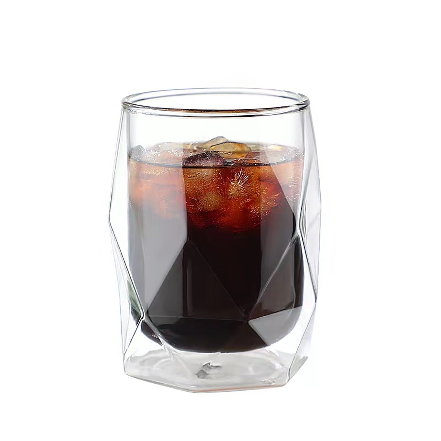 JS Gourmet - Verre Géométrique à Double Paroi, Capacité de 350ml - Simple Boutique
