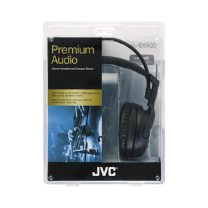 JVC - Casque d'écoute Filaire, Cordon en Cuivre de 3.5m, Adapteur 6.3mm Inclus, Noir - Simple Boutique