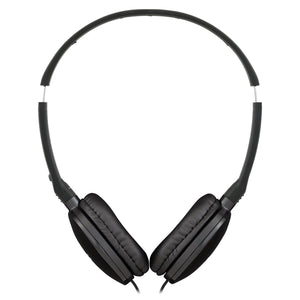 JVC - Casque d'écoute Filaire FLATS, Léger et Pliable avec Microphone et Télécommande Intégré, Noir - Simple Boutique
