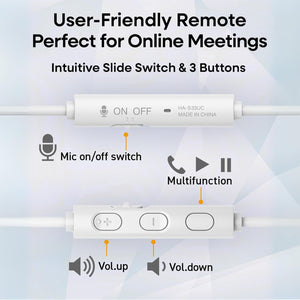 JVC - Casque filaire USB-C avec micro – Léger, confortable, pliable, Blanc - HA-S33UC-W - Simple Boutique