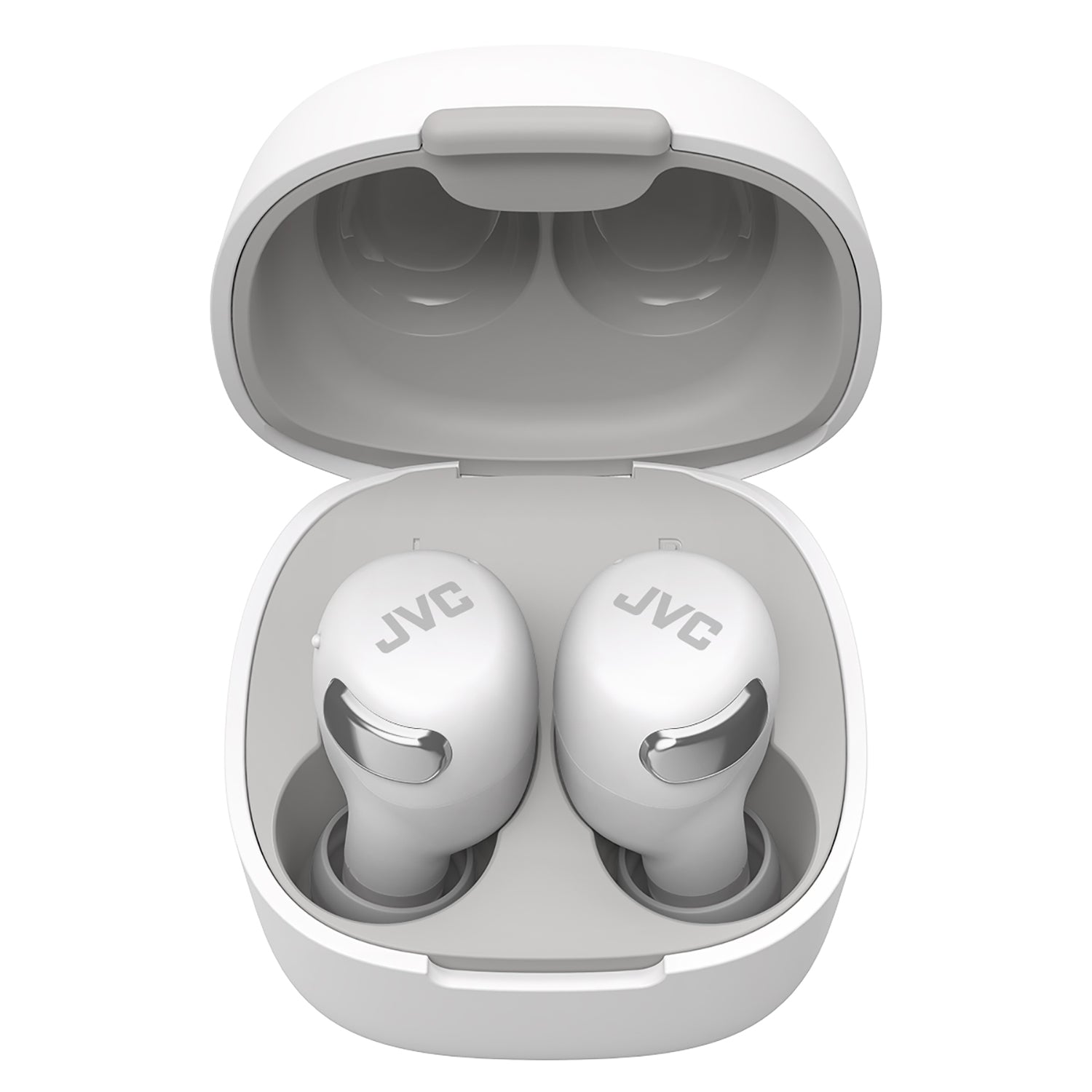 JVC - Écouteurs Compact avec Suppression de Bruit, Microphone et Contrôle Tactiles, Blanc - Simple Boutique