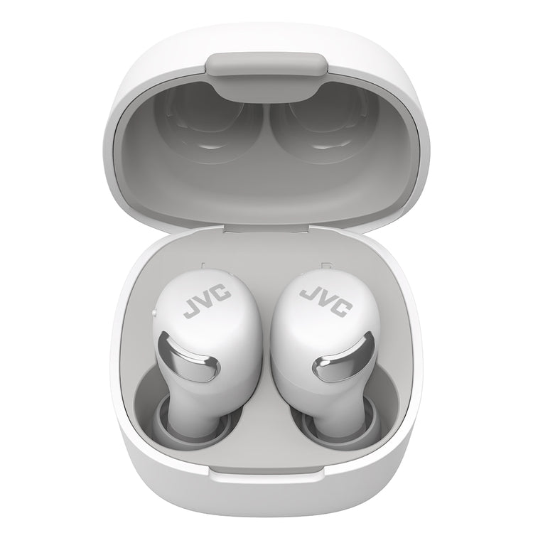 JVC - Écouteurs Compact avec Suppression de Bruit, Microphone et Contrôle Tactiles, Blanc - Simple Boutique
