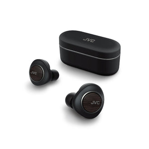 JVC - Écouteurs Intra-Auriculaires Haute-Résolution, Suppression Active Adaptative du Bruit, Motif Bois - Simple Boutique