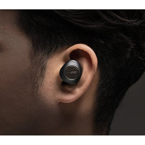 JVC - Écouteurs Intra-Auriculaires Haute-Résolution, Suppression Active Adaptative du Bruit, Motif Bois - Simple Boutique