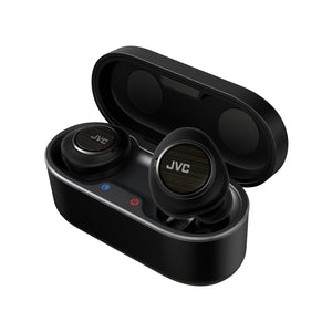 JVC - Écouteurs Intra-Auriculaires Haute-Résolution, Suppression Active Adaptative du Bruit, Motif Bois - Simple Boutique