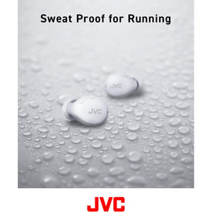 JVC - Écouteurs Intra-Auriculaires Sans-Fil Gumy Avec Boitier de Recharge et Microphone Intégré, Blanc - Simple Boutique