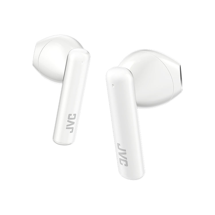JVC - Écouteurs Intra-Auriculaires Sans-Fil avec Boitier de Recharge et Microphone Intégré, Blanc - Simple Boutique
