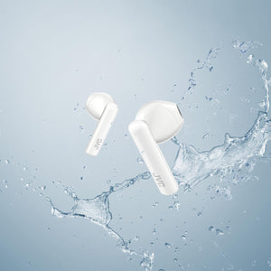 JVC - Écouteurs Intra-Auriculaires Sans-Fil avec Boitier de Recharge et Microphone Intégré, Blanc - Simple Boutique