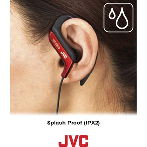 JVC - Écouteurs Intra-Auriculaires de Sport avec Clip d'oreille Réglable, Noir - Simple Boutique