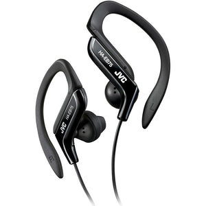 JVC - Écouteurs Intra-Auriculaires de Sport avec Clip d'oreille Réglable, Noir - Simple Boutique