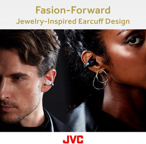 JVC - Écouteurs Nearphones Sans-Fil avec Boitier de Recharge et Microphone Intégré, Blanc - Simple Boutique