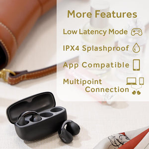 JVC - Écouteurs Nearphones Sans-Fil avec Boitier de Recharge et Microphone Intégré, Noir - Simple Boutique