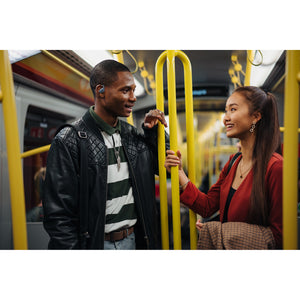 JVC - Écouteurs Sans Fil à Oreille Ouverte Nearphones avec Boitier de Reacharge, Bleu - Simple Boutique
