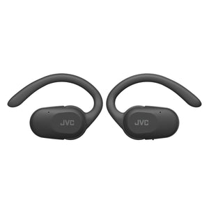 JVC - Écouteurs Sans Fil à Oreille Ouverte Nearphones avec Boitier de Reacharge, Noir - Simple Boutique