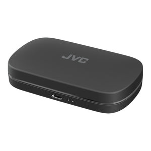 JVC - Écouteurs Sans Fil à Oreille Ouverte Nearphones avec Boitier de Reacharge, Noir - Simple Boutique