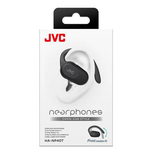 JVC - Écouteurs Sans Fil à Oreille Ouverte Nearphones avec Boitier de Reacharge, Noir - Simple Boutique