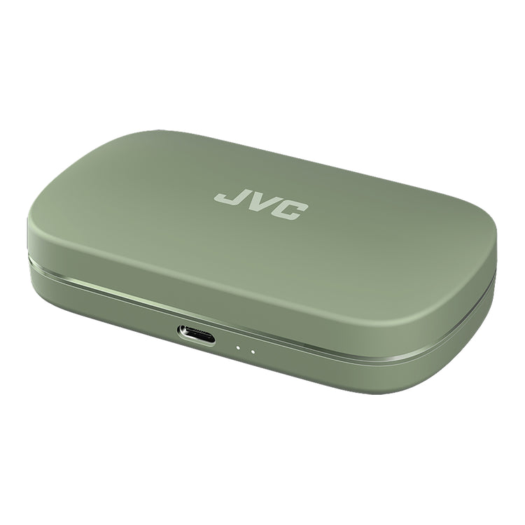 JVC - Écouteurs Sans Fil à Oreille Ouverte Nearphones avec Boitier de Reacharge, Vert - Simple Boutique